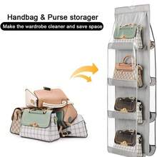 Hanging Storage Organizer-A Wall-Mounted, Transparent PVC Pocket Rack Designed To Save Space; Suitable For Hanging Behind The Door To Store Wallets, Shoes, And Backpacks. - Multicolor - View 2