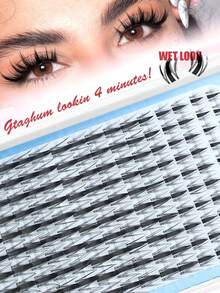 320 Pieces Of Card-Type Breathable False Eyelashes, Easy For DIY, Can Be Extended By 10 To 16 Millimeters. C-Shaped Curled, With A Clear And Moist Makeup Effect. Cartoon-Style Eyelashes, Triple Fish Tail Eyelashes And 3D Segmented False Eyelashes. - C - View 8