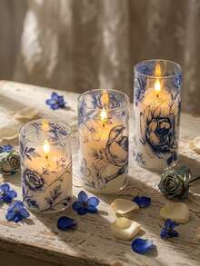 3pcs Flameless Candle Lights With Timer Remote Control, Battery Operated Realistic Candle Flame, Suitable For Wedding, Valentine's Day, Christmas, Halloween, Mother's Day, Proposal, Birthday, Party - Transparent-warm Light - View 2