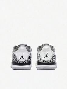 Adidas JORDAN小童低筒透氣經典運動籃球鞋 - 黑白色/灰色 - 查看 1