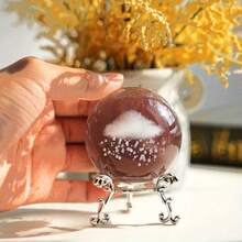 2pcs 60mm (2.3 Inch) 3D Laser Engraved Lightning Cloud Crystal Ball With Base, Engraved Glass Paperweight, Home And Party Desktop Decor Feng Shui Ornament - Multiple Styles - View 9