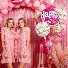 5pcs Creative 3D Happy Birthday Letter & Star Balloon Set, Birthday Party Foil Balloons - Balloon - View 1