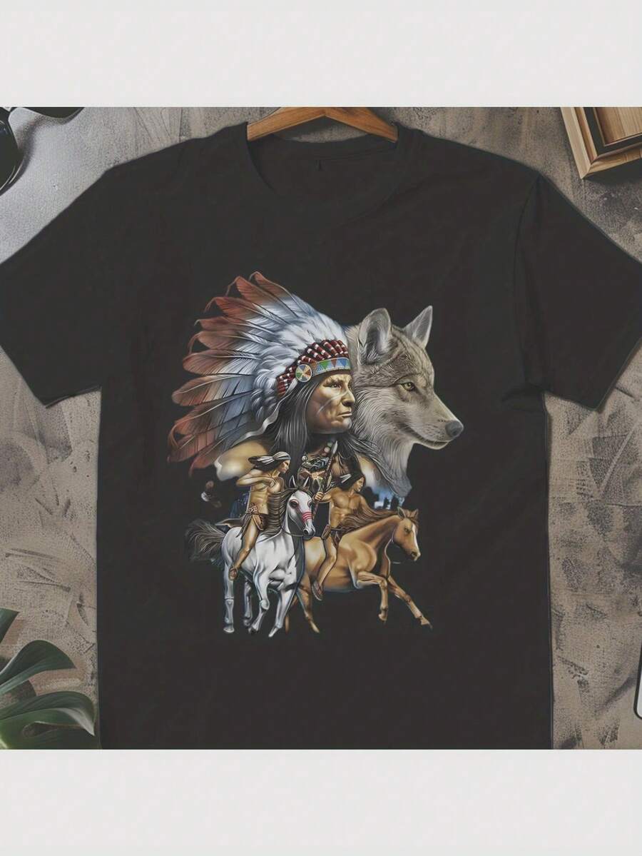 Men T-Shirts - 黑色 - 查看 1