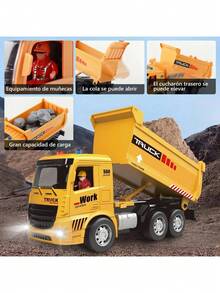 2-In-1 RC Toy Set: Excavator And Dump Truck - Multicolor - View 6
