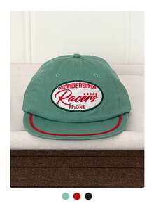 Soft Top Letter Embroidered Baseball Cap Street Retro Flat Brim Hip Hop Baseball Cap Women Small Face Large Head Circumference Retro Embroidered Baseball Cap Autumn/Winter New Large Head Circumference Flat Brim Cap Baseball Cap Small Face - Multicolor - View 14