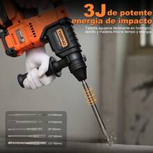 Rotomartillo Sin Escobillas Taladro Sds-plus Teeno-zs402 - Naranja - Ver 6