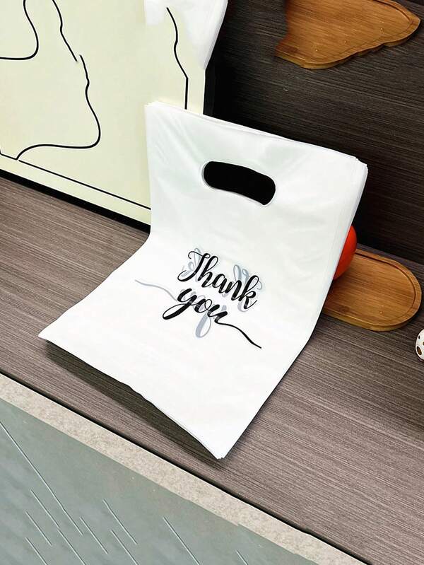 1-100 túi quà in chữ "Thank You" màu trắng, túi tote tái sử dụng, phù hợp làm quà tặng doanh nghiệp hoặc tiệc, túi mua sắm cao cấp, quà tặng tiệc, quà tặng sự kiện, bao bì cửa hàng quần áo, túi mua sắm sự kiện gian hàng, túi đựng trang sức mỹ phẩm đám cưới