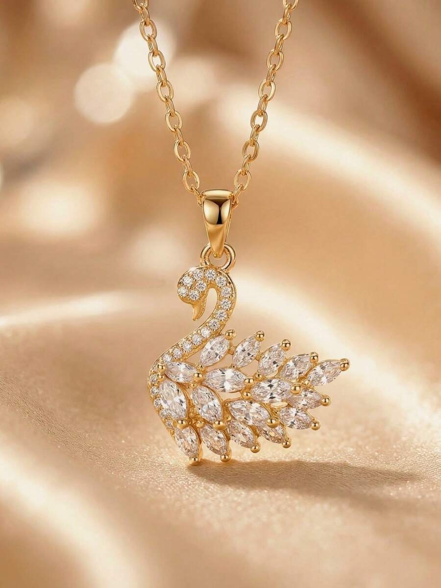 1pc Minimalist Versatile Fashionable Niche Design Luxury Collarbone Necklace Jewelry, Suitable For Women As Gift And Daily Wear - Necklace - View 1