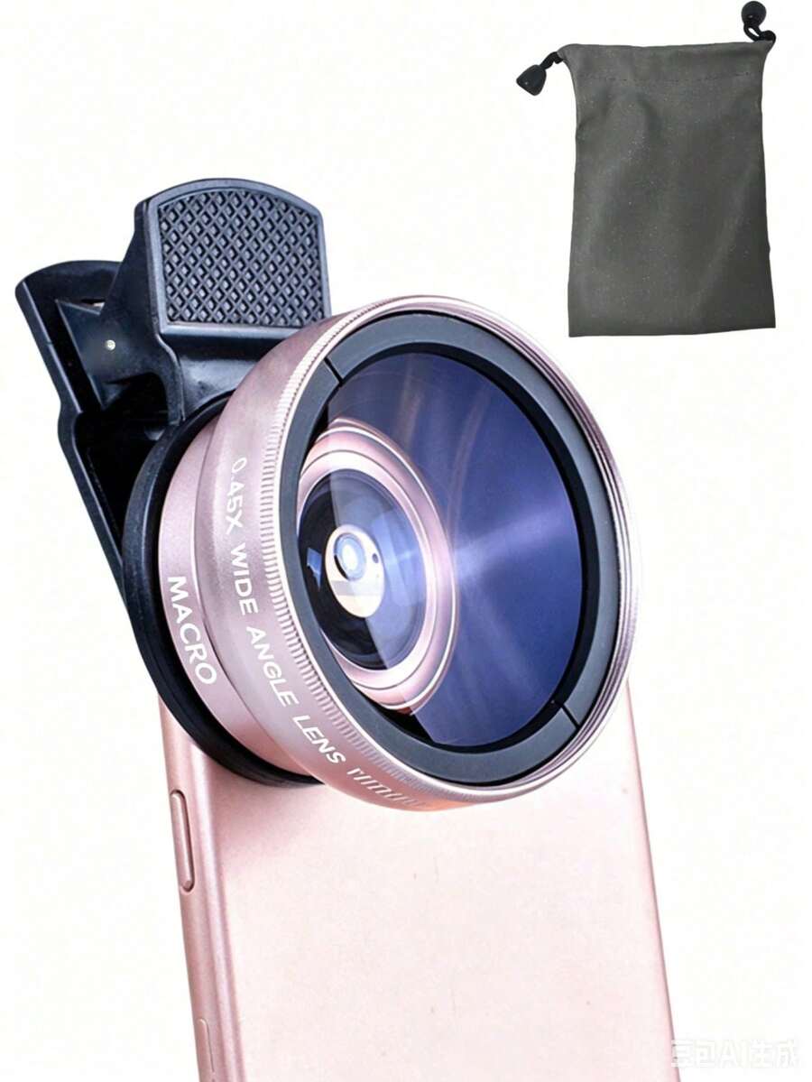 Phone Lens, Phone Camera Lens, Lens Kit, 0.45x Wide-Angle Lens And 12.5x Macro Lens, Phone Wide-Angle Macro Clip-On Lens, Phone Camera Lens Kit, Phone Camera Lens Kit For IOS And Android Smartphones, Tablets, Compatible With Android Phones, Creative Photography Phone Accessories For Summer Vacation Travel - Lens - View 1