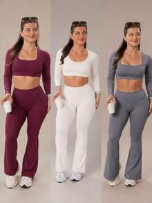 Women Sports Sets - Burnt Orange - View 10