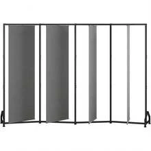 Biombo Separador de Espacios, Biombo Divisor Portátil y Plegable de 4 Paneles, Pantalla giratoria de un Panel, Separador de Ambientes 225 Ancho x 180 Alto de Habitación, Negro FRQG - Gris 1 pieza - Ver 9