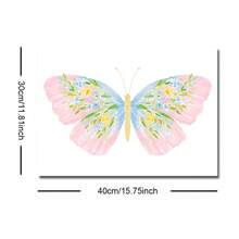 1/2pcs Framed/Unframed Blue & Pink Fantasy Butterfly Vintage Canvas Poster, Abstract Butterfly Wings Academic Style Wall Art Decor, Aesthetic Decoration For Girls Room, Nursery, Dorm, Children's Room, Bedroom, Modern Home Decor - Poster - View 15