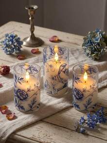 3pcs Flameless Candle Lights With Timer Remote Control, Battery Operated Realistic Candle Flame, Suitable For Wedding, Valentine's Day, Christmas, Halloween, Mother's Day, Proposal, Birthday, Party - Transparent-warm Light - View 7
