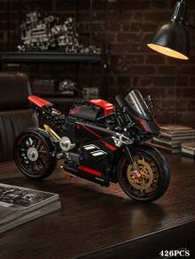 Mainan Model Sepeda Motor Dewasa, Kit Modular Sepeda Motor Mini Mewah Skala 1:8 dengan Balok Bangunan yang Dirancang untuk Dewasa, Cocok untuk Aktivitas Bermain Game yang Mendalam bagi Dewasa - MultiWarna - View 12