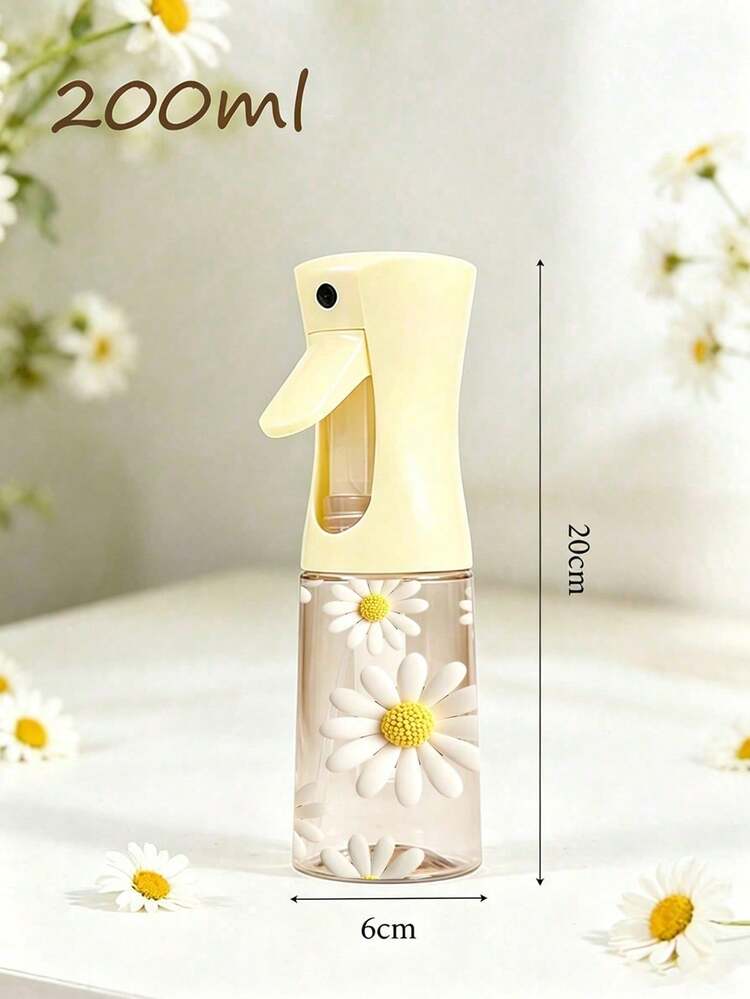 2D Daisy Pattern Transparent PET Refillable Travel Spray Bottle - Multi-Purpose Fine Mist Spray Bottle, Suitable For Travel, Business Trips, Makeup Remover Dispensing; Reusable With Continuous Spray Function, Widely Used For Hair Styling, Cleaning, Plant Care And Facial Moisturizing. - Multicolor - View 3