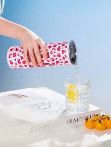 1 pièce Gobelet isotherme en acier inoxydable avec imprimé léopard et lettre LOVE, grande capacité, portable et facile à nettoyer, tasse pour boissons chaudes et froides, cadeau de vacances, cadeau d'anniversaire, convient pour les voyages en plein air, la maison, le bureau et la rentrée scolaire - Multicolore - Voir 6