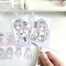 3-Inch Anime Girl Mini Card (Art Paper) – M5 Journaling/Scrapbooking Decoration Card (8.5 X 5.5 Cm) School Supplies, Essentials For Returning To School - A - View 7