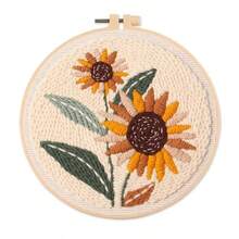 1套成人與初學者刺繡套件，DIY簡單花卉刺繡套組，適合初學者，手工藝術工藝，手工花卉壁掛套組，初學者刺繡室內裝飾套組，適合居家裝飾，節日禮物 - 多款 - 查看 12