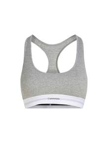 Calvin Klein [Bundle] Top Selling Women's Bras & Bralettes + Modern Cotton 2 Packs Women's Underwear Bralettes - Grey+Black - View 2