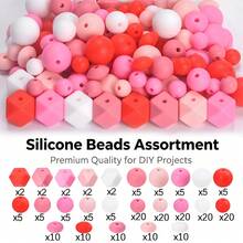 210pcs/Set Macaron Silicone Beads Mix Set Focal Spacer Beads DIY Jewelry Craft Accessories For Necklace Bracelet Keychain ID Lanyard Beading Supplies - Mixed Set a - View 11