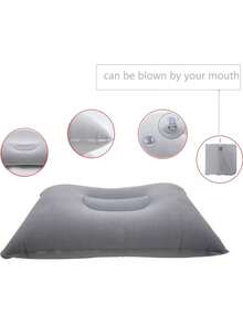 Portable Inflatable Nap Pillow, Outdoor Travel Portable Square Pillow Pad, Inflatable Small Seat Cushion, Lumbar Inflatable Pillow - Multicolor - View 7