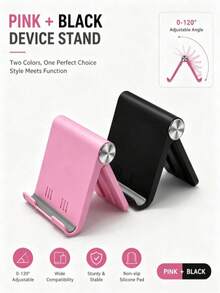 1/2pcs Foldable Portable Phone Stand, Premium ABS Desktop Stand, Adjustable Angle Universal Stand, Multi-Angle Foldable Desktop Stand, Compact Lightweight Pocket Design, Suitable For All Smartphones And Tablets, Stable Anti-Slip Desktop Storage, Office Home Daily Essential, Portable Travel Desktop Phone Stand Accessory - Multicolor - View 13