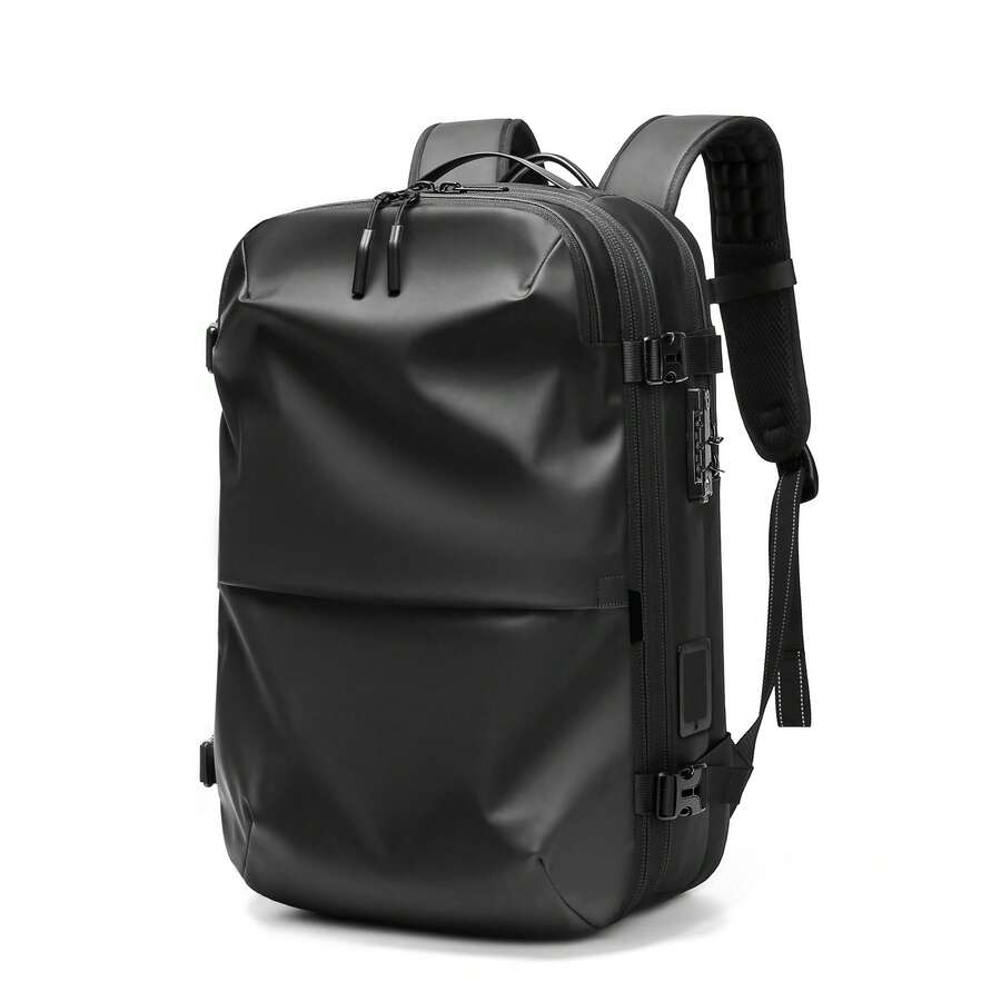 Sea Choice Vacpack Backpack Expandable 60L Backpack With Vacuum Compression TSA Lock Laptop Backpack - Black - View 1