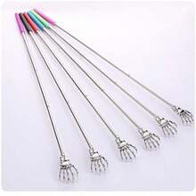 Portable Extendable Telescopic Back Scratcher, Stainless Steel Back Scratcher With Comfort Rubber Handle, Practical Gift For Birthday Christmas Thanksgiving - A - View 4