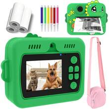 Kids Instant Print Camera, Digital Camera With Instant Photo Printing Function, 8x Optical Zoom, 1080P HD Video, Available In 3 Colors (Pink, Green, Purple), Equipped With Rechargeable 1200mAh Large Capacity Battery, Built-In Flash, Portable And Easy To Use, Compact And Lightweight, Suitable For Travel, Family Photography And Outdoor Activities, Perfect Gift For Holidays And Special Occasions (Christmas, Birthday, New Year) - Multicolor - View 16