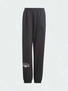 Adidas Women's Loose Cuffed Athletic Pants, All-Season Casual Sports Long Pants IS2350 - Black - View 1