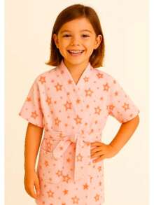 Children's - Youth Terrycloth Character Pool Bathrobe - Star - View 4
