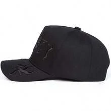 1pc Men's MONEY Trucker Hat, Personalized Letter Embroidery Baseball Cap, Street Fashion 5-Panel Cap, Outdoor Sun Protection Casual Hat For Spring/Autumn Travel, Beach Vacation - Black - View 4