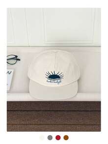 Soft Top Letter Embroidered Baseball Cap Street Retro Flat Brim Hip Hop Baseball Cap Women Small Face Large Head Circumference Retro Embroidered Baseball Cap Autumn/Winter New Large Head Circumference Flat Brim Cap Baseball Cap Small Face - Multicolor - View 20