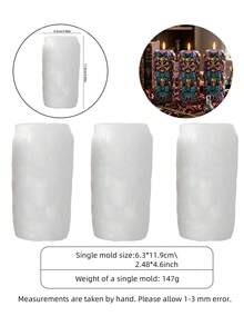 Skull Head Mold For DIY Crafts - Silicone Mold Suitable For Scented Candles, Plaster Diffuser Stones, Resin Bow Skulls | Irregular Shape Gothic Table Decor, Wax & Plaster Molds For Holiday Decoration, Use - Skull Cylinder Mold - View 5