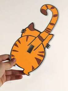 2D Flat Acrylic Cat Switch Decor - Cute Orange Tabby Or Black Kitten Wall Decoration With Switch Plate Cutout, No Wiring Required, Easy To Stick And Fix, Suitable For Light Switches - Perfect Choice For Living Room, Halloween, Christmas, Easter, Housewarming Gifts - Pet Lover Home Decor, Fun Design, High-Quality Printing, Holiday Decoration, 2D Flat - Multicolor - View 4