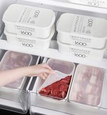 10pcs Reusable Food Storage Container Set, 5 Containers + 5 Lids, Fridge Storage Boxes, Freezer Food Containers With Lids, Stackable, Food Preservation Boxes, Meat Freezer Containers, Fruit Freshness Boxes, Bento Boxes - Multicolor - View 4