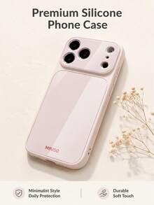 MINISO 官方授權壓克力雙鏡大窗手機殼 1入，情人節簡約純色商務防摔萬用雙層保護，適用 Apple AIR/17ProMax/17Pro/17/15ProMax/15Pro/15Plus/15/XSMax/XR/X/7Plus/7/16ProMax/16Pro/16Plus/16/14ProMax/14Pro/14Plus/14/13ProMax/13Pro/13/12ProMax/12Pro/12/11ProMax/11/15ProMax 系列 - 粉色 - 查看 5