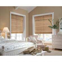 No Tools No Drill Cordless Bamboo Roman Shades, Light Filtering Window Treatment, Roll Up Bamboo Blinds For Windows 31'' W X 64'' H, Brown Variant 1 - Light Filtering-brown206 - View 4