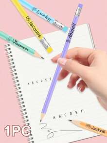 6/30/60/120/240pcs Custom Engraved Name/Text Pencils, Personalized Sketch Pencils, Customized Name Bulk Pencils, Customizable Golf Pencils With Erasers, Back To School, Student Gift, Daily Affirmations - Style 2 - View 8