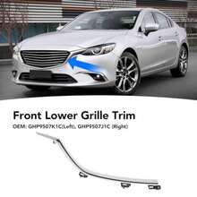 Chrome Front Lower Grille Trim, Replacement Molding Cover para 6 2014-2017, Front Grille Frame, Estética Exquisita - A - Ver 3