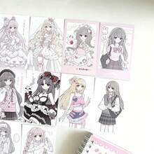 3-Inch Anime Girl Mini Card (Art Paper) – M5 Journaling/Scrapbooking Decoration Card (8.5 X 5.5 Cm) School Supplies, Essentials For Returning To School - A - View 3