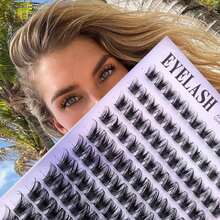 LIMEIKAI Beginner-Friendly DIY 3D Wispy False Eyelashes - Natural Cat Eye Manga Look, Mixed Lengths 10-18mm, Voluminous & Reusable, Perfect For Beginners & Professional Styling - View 9