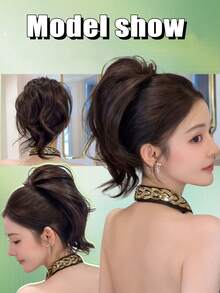 Synthetic Hair Bun Hair Piece,Synthetic Ponytail Extension, Synthetic Fake Buns Hairs Extensions, Buns Hairpieces For Women Daily Wear - Multicolor - View 7