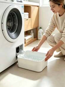 2pcs Washing Machine Drain Filter Water Tray Set (Tray + Connector), Washing Machine Drain Pan, Spin Dryer Tray, Reusable, Leak-Proof Design, Suitable For Home, Laundry Store, Hotel, Travel, Home Decor, Bathroom Accessories, Laundry Room Supplies, Household Cleaning Tools, Halloween, Back To School, Christmas - Multiple Styles - View 5