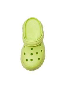 CAMEL CROWN 女款 Crocs 春夏戶外涼鞋，厚底防滑透氣包頭沙灘鞋 - 螢光綠 - 查看 3