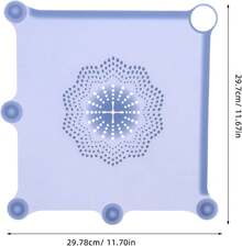Silicone Bathroom Hair Catcher Drain Strainer With Curling Design, Easy To Clean Kitchen Hair Stopper, Blue Tub Drain Cover Bathroom And Kitchen Sink Accessories - 1 - View 8