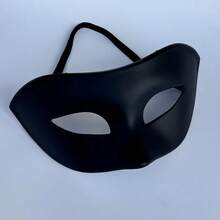 1pc Halloween Masquerade Mask, Half Face Adult Party White Unique Handsome Vintage Style Face Cover - Multicolor - View 6