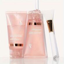 Collagen Overnight Wrapping Peel Off Facial Mask Pack - Elasticity & Hydration Care, Reduces Sagging & Dullness - Hydrolyzed Collagen For Glowing Skin - Korean Skin Care, Face Masks Skincare - 粉紅色 - 查看 1