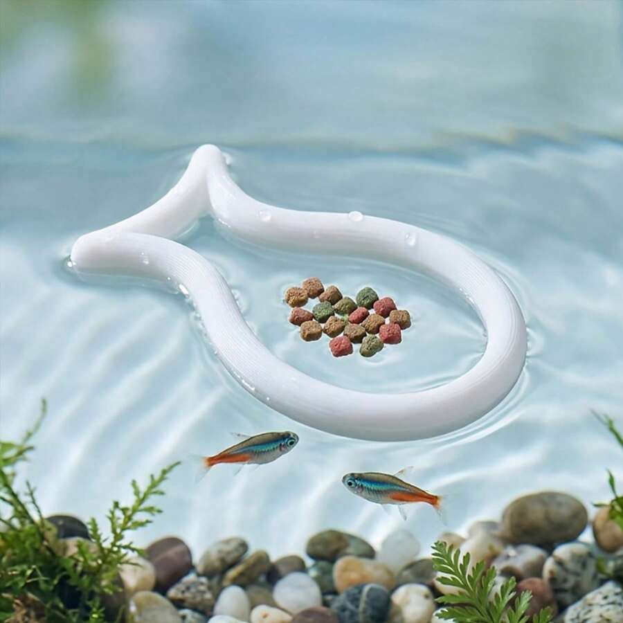 3D Printed Fish Tank Feeding Ring | Universal Anti-Scatter Hanging Feeding Ring | Convenient Aquarium Feeding, Neat And Organized, Enhances Visual Appeal - View 1