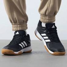 adidas Speedcourt 舒適百搭 日常休閒 透氣 低筒 網球鞋 男女同款 黑色 - 黑色 - 查看 2